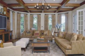 photo of family room in neutral colors