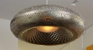 photo of unique circular overhead light fixture