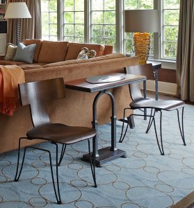 photo of modern chair and table set in family room