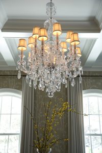 photo of elegant dining room chandelier