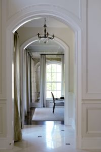 photo of archway into formal dining room