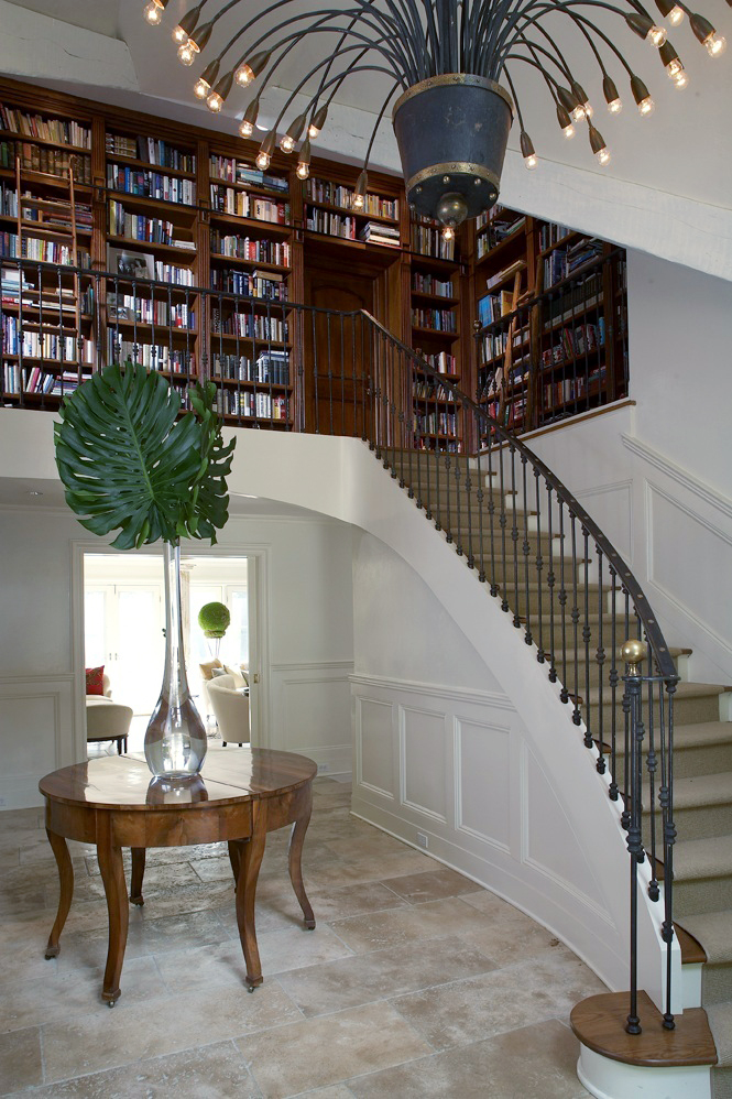 photo of dramatic entryway with staircase