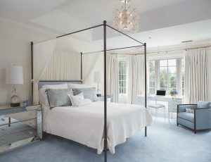 photo of four poster bed with curtains